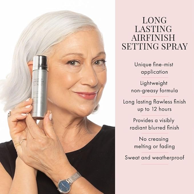 Jerome Alexander MagicMinerals AirFinish Setting Spray, Long-lasting Finishing Spray, Weightless-feel, Flawless, Matte Coverage-VivaGrace Women