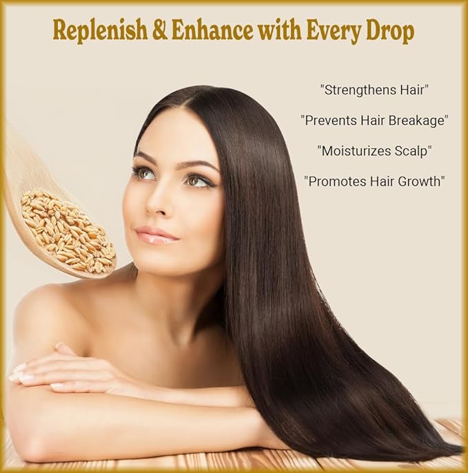 Natural Born Oils Wheat Germ Oil. 4oz. 100% Pure, Natural, Organic, Cold-pressed, Unrefined, Rejuvenating, Rich in Vitamin E. Moisturizer for Skin Hair-VivaGrace Women