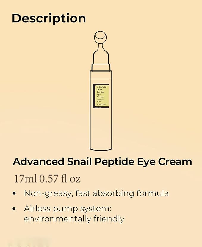 Moisturizing and hydrating snail peptide eye cream can tighten the eye, improve the dark circles around the eyes, and weaken the fine lines of the eye essence-VivaGrace Women