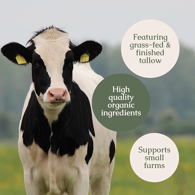 Handmade Whipped Tallow Balm, Organic, Moisturizer, Body Butter with Infused Olive Oil, for Eczema, Rosacea, Baby (Lavender)-VivaGrace Women