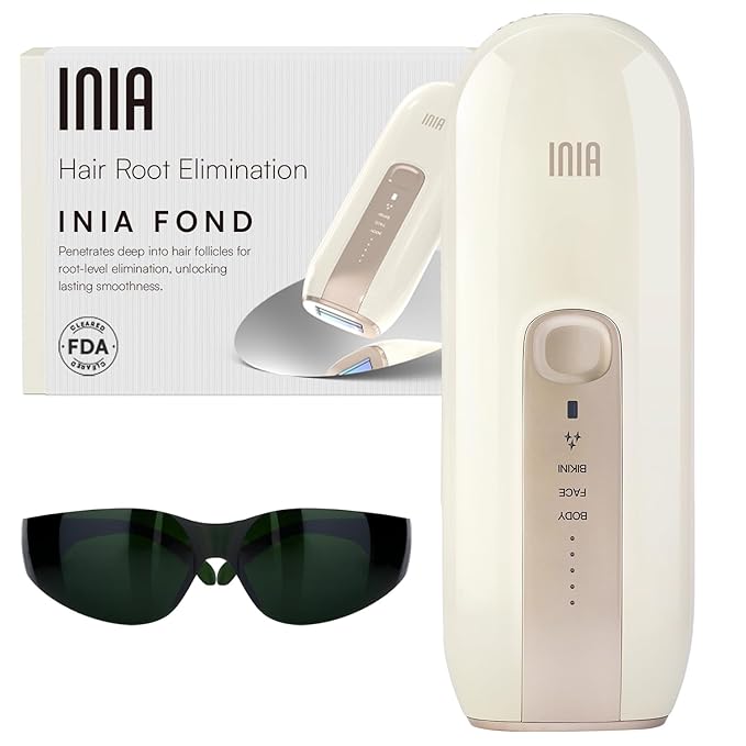 Laser Hair Removal Device for Women and Men, INIA Fond Hair Remover with Long-Lasting in Hair Reduction for Body&Face, Safe at-home Results for Armpits, Bikini and Legs-VivaGrace Women