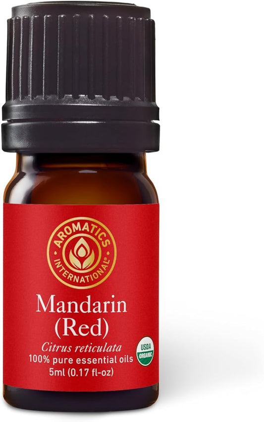 Aromatics International Premium Organic Mandarin Red Essential Oil 5ml | 100% Pure Essential Oil for Diffusion & Aromatherapy-VivaGrace Women