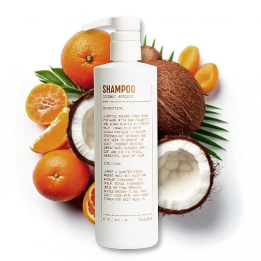 Blu Atlas Men's Natural Shampoo – Organic, Sulfate-Free, Paraben-Free – Deep Cleansing & Hydrating – Coconut Apricot Scent – Made in America – 16 oz-VivaGrace Women