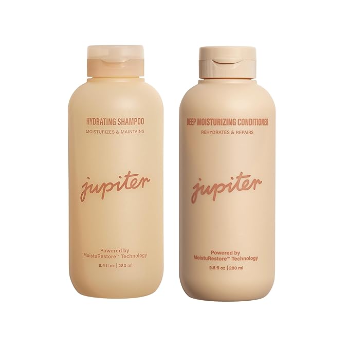Jupiter, Physician-Formulated Moisture Boost Duo: Hydrating Shampoo & Conditioner, for Dry, Itchy, Tight Scalp, Vegan, Sulfate-Free, Color-Safe, & Paraben-Free, Deep Moisturizing Shampoo & Conditioner-VivaGrace Women