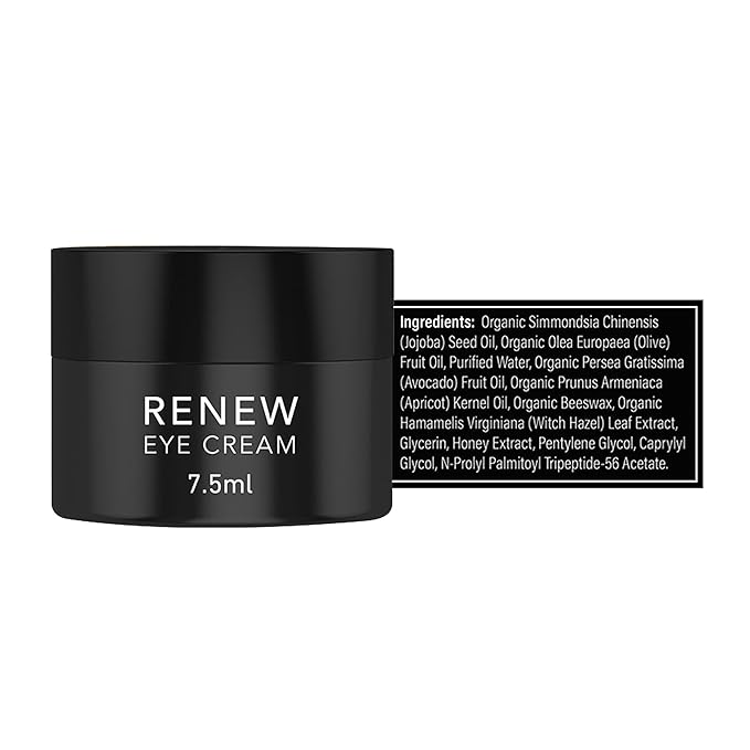 AnnieMak Renew Eye Cream for Dark Circles, Puffiness & Wrinkles Around Eyes, Under Eye Brightener, Vitamin Infused Moisturizer, Hydrating, Brightening & Smoothing Skin Care (0.25 fl oz)-VivaGrace Women