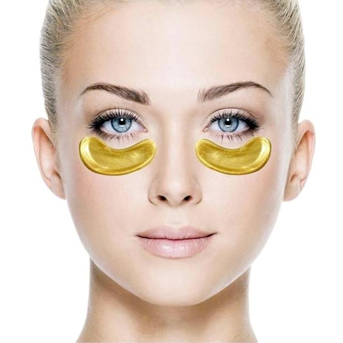 20 Pairs Gold Eye Mask Powder Crystal Gel Collagen Eye Pads For Anti-Aging & Moisturizing Reducing Dark Circles, Puffiness, Wrinkles-VivaGrace Women