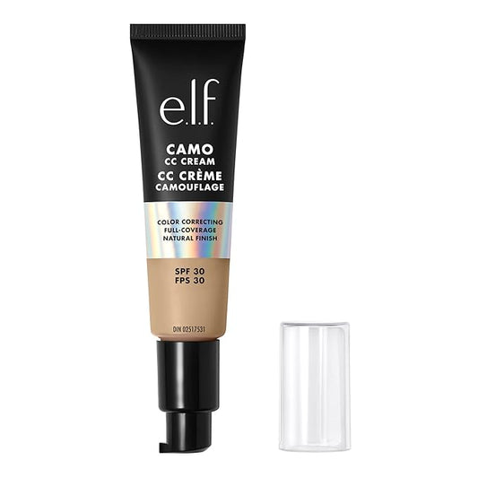 e.l.f. Camo CC Cream, SPF 30 Color-Correcting Medium-To-Full Coverage Face Foundation, Delivers An Airbrushed Finish, Vegan & Cruelty-Free, Light 205 N-VivaGrace Women