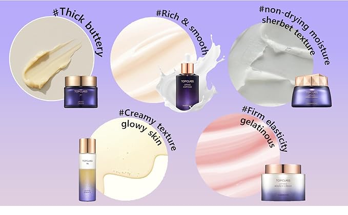 CHARMZONE TOPCLASS Lifting Signature Skincare Set of 4 Includes Toner Emulsion Cream and Control Cream (11.16 oz) , Triple Collagen Firm Skin Valentine Gift for Women-VivaGrace Women