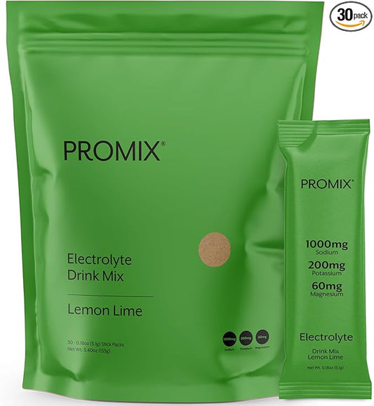 ProMix Nutrition Electrolytes Powder Packets - Sugar Free, Zero Calorie, Stevia Free, Fasting Friendly, Natural Himalayan Pink Salt - Lemon Lime - 30 Servings (Pack of 30)-VivaGrace Women