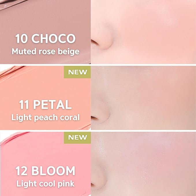 BBIA Ready To Wear Downy Cheek Cream Blush 8 Color - Creamy Blendable & Buildable Blush Dewy Texture & Matte Finish High Pigment Longlasting Lightweight Natural Face Makeup, 0.12oz (06 DOWNY FIG)