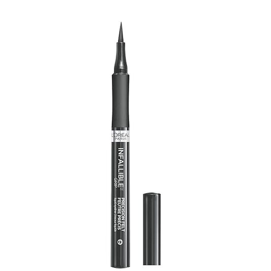 L'Oreal Paris Cosmetics Makeup Infallible Grip Precision Felt Eyeliner, Smudge Resistant, Long Lasting Waterproof Eyeliner, Grey, Grey, 0.03 fl oz