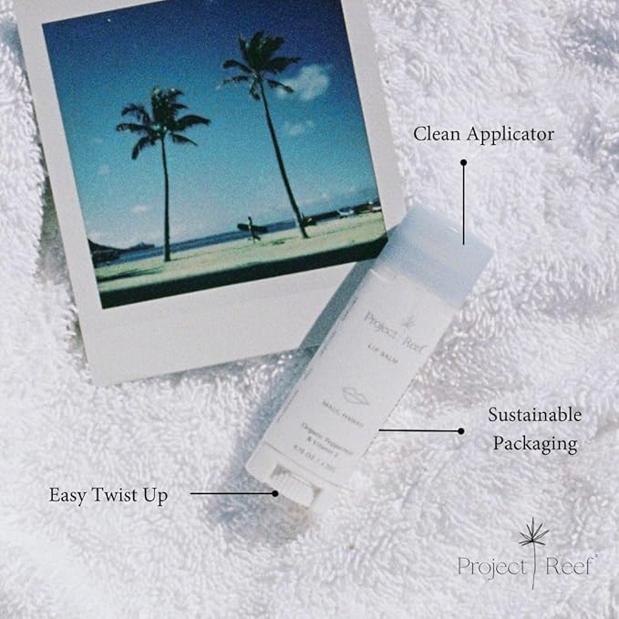 Cooling Lip Balm w/Organic Peppermint, Shea Butter, Vitamin E, Hydrating Chapstick, Soothe Dry Sunburnt Lips, After Sun Care, 2 Pack-VivaGrace Women