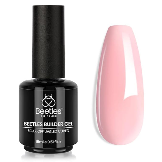 Beetles Builder Gel for Nails, 7 in 1 Pink Building Nail Gel Baby Pink Color Shy Blush Strengthener Gel for Nails Builder Apex & Extension Beauty Gift Sets for Women-VivaGrace Women