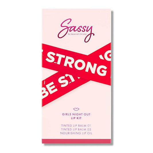Sassy by Savannah Chrisley Breakup Collection Lip Kit - Contains 2 Balms and Oil to Enhance Your Pout - Nourishing Formulas for Everyday Wear - Luscious and Smoother Results - Girls Night Out - 3 pc-VivaGrace Women