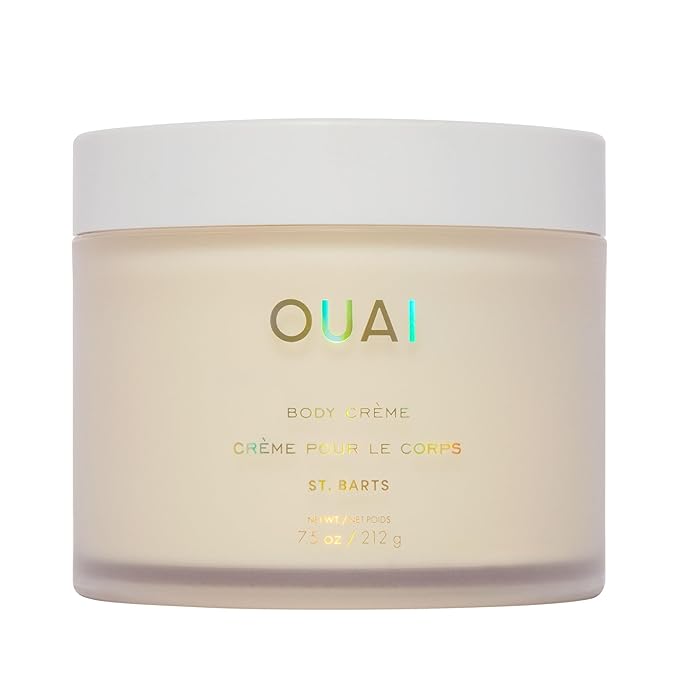 OUAI Body Cream, St. Barts - Hydrating Whipped Body Cream with Cupuaçu Butter, Coconut Oil and Squalane - Softens Skin and Delivers Healthy-Looking Glow - Sulfate-Free Skin Care (7.5 Oz)-VivaGrace Women