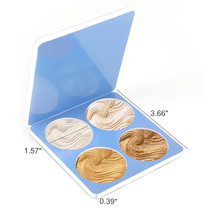 Boobeen Highlighter Makeup Highlighter Palette Powder Shimmer Highlighter Makeup Facial Illuminator Bronzer Palette Waterproof Long Lasting-VivaGrace Women
