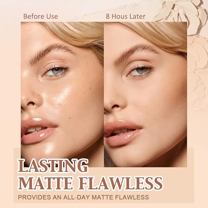 evpct Kaely Oil Control Pressed Face Powder, Get Smooth Flawless Fine Lines and Lightweight Finishing Foundation, Control Shine Long Lasting Waterproof Face Setting Powder Cosmetic, 08 Golden Beige-VivaGrace Women
