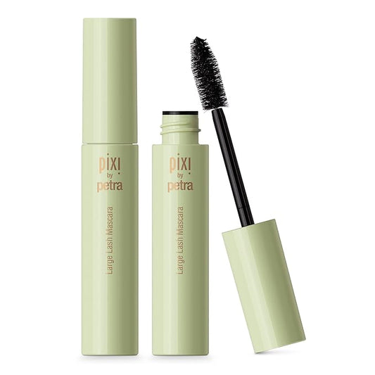 Pixi Beauty Large Lash Mascara - Bold Black 12ml | Intensely Volumizing Mascara | Buildable Formula | Lengthen and Plump Lashes | 0.4 Fl Oz