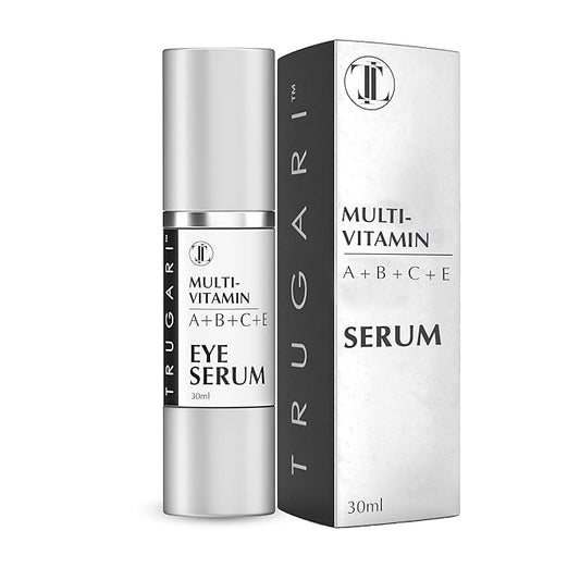 Eye Serum, Multi-Vitamin Skin Care Serum with Vitamins A, B, C and E, Rejuvenating Dark Spot Remover for Face and Under Eyes, Improves Age Spots, Fine Lines and Wrinkles, 30 ml-VivaGrace Women