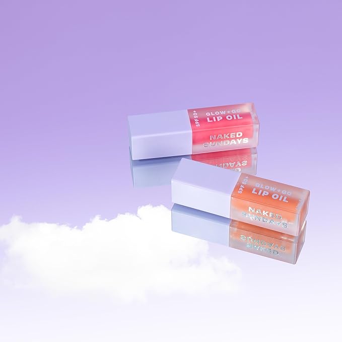 SPF50 Glow & Go Lip Oil: Lip Oil with SPF, Moisturizes and Protects Lips, 4.5ml (Salted Caramel)-VivaGrace Women