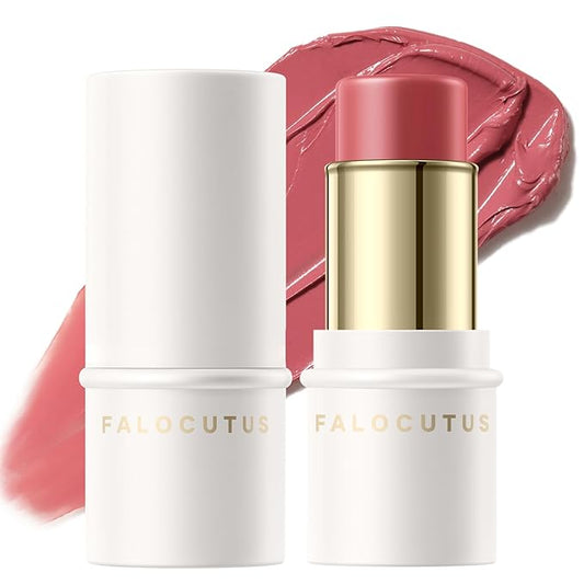 2Pcs Cream Blush Makeup Stick,Monochromatic Multi-Stick Face Blush for Cheek,Lip and Eye,Matte and Dewy Finish for Long Wearing,Easy Application.BLISS-VivaGrace Women