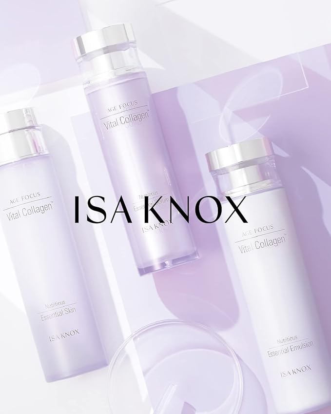 ISA KNOX AGE FOCUS VITAL COLLAGEN SKINCARE GIFT SET - Korean Luxury Premium High-end Skin Toner, Emulsion Lotion, Cream, Hydrolyzed Collagen, Vitamin B12, E, C, (370ml / 12.51 Fl Oz)-VivaGrace Women