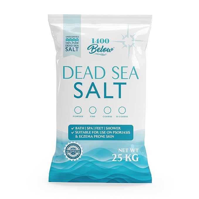 LA Salt Co.'s 100% Pure and Natural Dead Sea Salt Bulk 55 lb bag, Fine Grain-VivaGrace Women