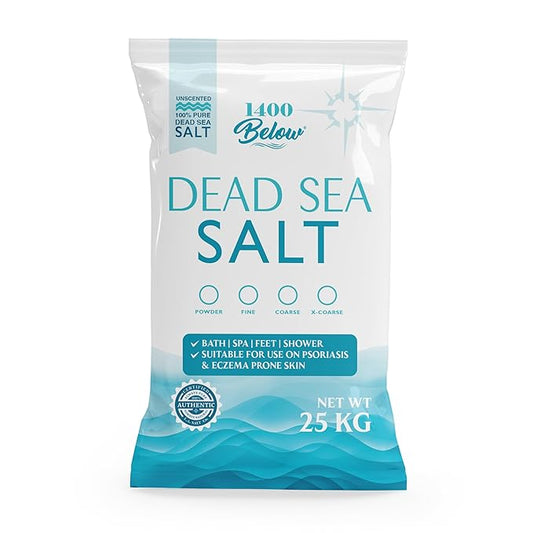LA Salt Co.'s 100% Pure and Natural Dead Sea Salt Bulk 55 lb bag, Fine Grain-VivaGrace Women