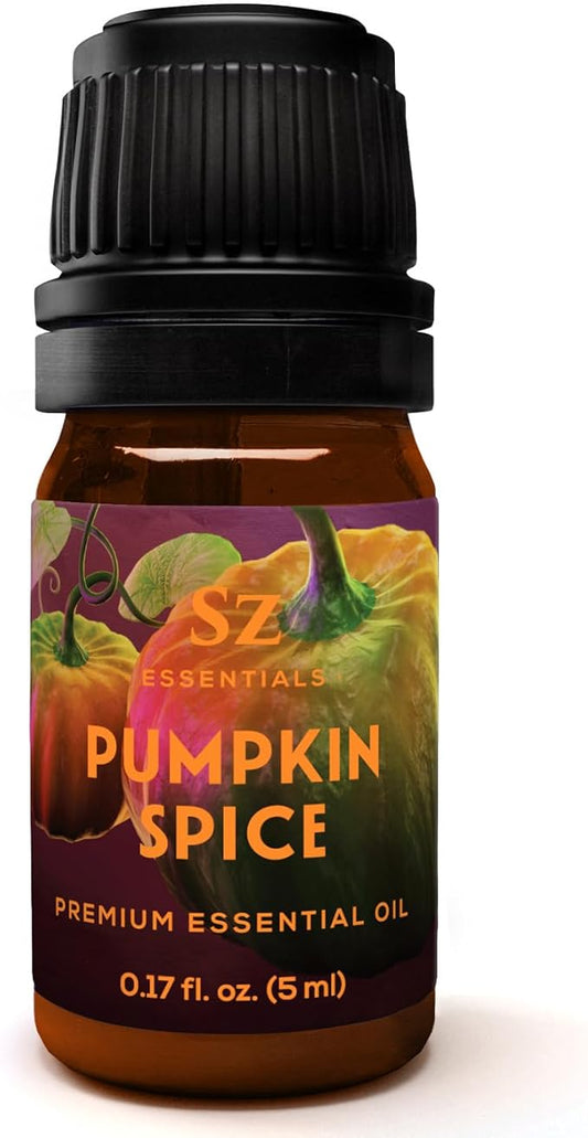 Pumpkin Spice Essential Oil Blend for Diffuser and Humidifier - 100% Pure and Natural - Rich Pumpkin Spice Scent, with Fruity and Spicy Overtones - Vegan - 0.17 floz (5 mL)-VivaGrace Women