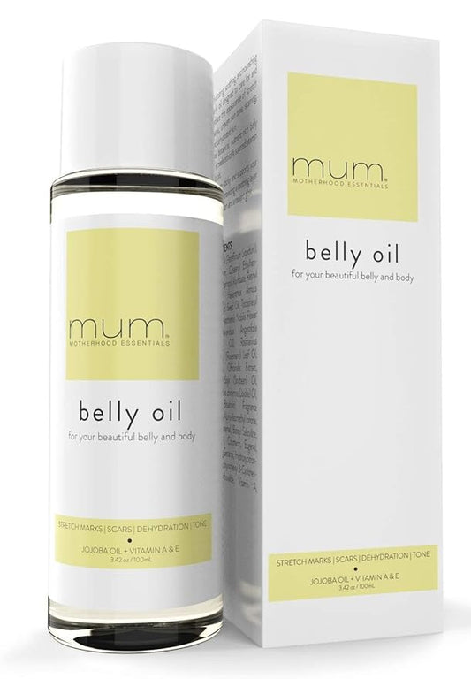 Mum. Motherhood Essentials® Premium Organic Belly Oil (3.42oz), Maternity Stretch Mark Oil,Prevent,Heal Remove Stretch Marks & Scars, Safe For Pregnancy-VivaGrace Women