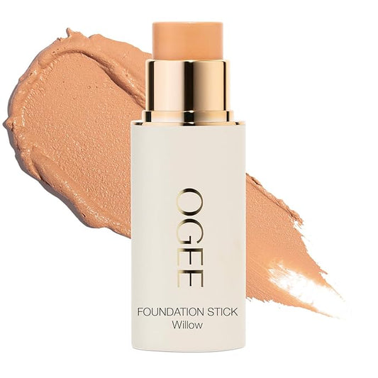 Ogee Sculpted Complexion Foundation Stick (Willow 3.00C - Medium Light, Peach-Beige Undertones) Full Coverage Foundation Makeup - Instantly Balance & Even Complexion - 70% Organic Ingredients-VivaGrace Women