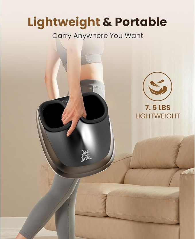 BOB AND BRAD Foot Massager with Heat,Shiatsu Deep Kneading Electric Feet Massager Machine for Plantar Fasciitis, Men Size 12-VivaGrace Women