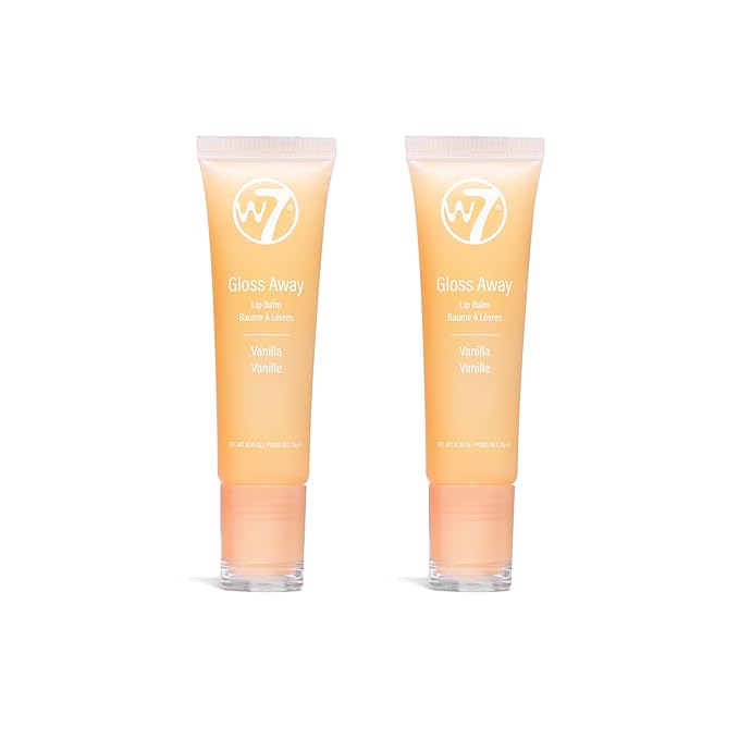 W7 Gloss Away Lip Balm - 2 Piece Set - Nourishing Lip Balm Formula With Shea Butter - Vanilla-VivaGrace Women