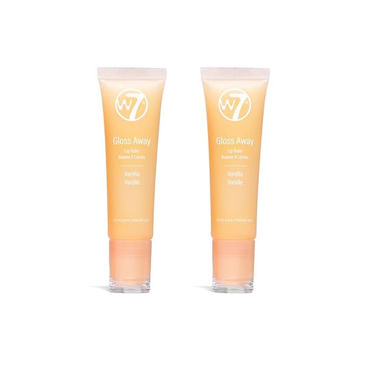 W7 Gloss Away Lip Balm - 2 Piece Set - Nourishing Lip Balm Formula With Shea Butter - Vanilla-VivaGrace Women