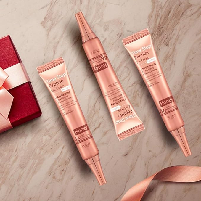 THE PLANT BASE Time Stop Peptide Eye Cream for Face 30ml | Rose 36% + Honey 10% + Peptide | Wrinkle Cream | Revitalizing | Extra Firming | Radiant Finish | Skin Refining | So radiant-VivaGrace Women