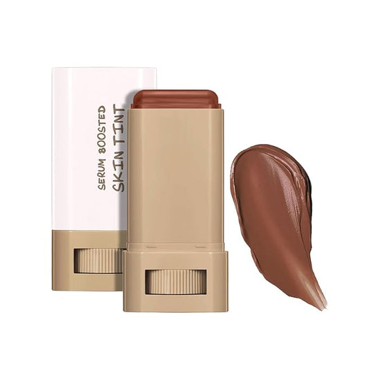 Multi-Use Foundation Stick Beauty Balm Serum Boosted Skin Tint, On-The-Go Tinted Solid Serum, Lightweight and Buildable Creamy Skin Tint Stick Makeup, Natural Finish(02#)-VivaGrace Women