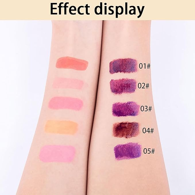 Peel Off Lip Stain -Lip Stain Peel Off Masque - Long Lasting, Waterproof and Transfer Proof Nude Lip Tint, Matte Finish Peel Off Makeup (04 First Kiss Stain)-VivaGrace Women
