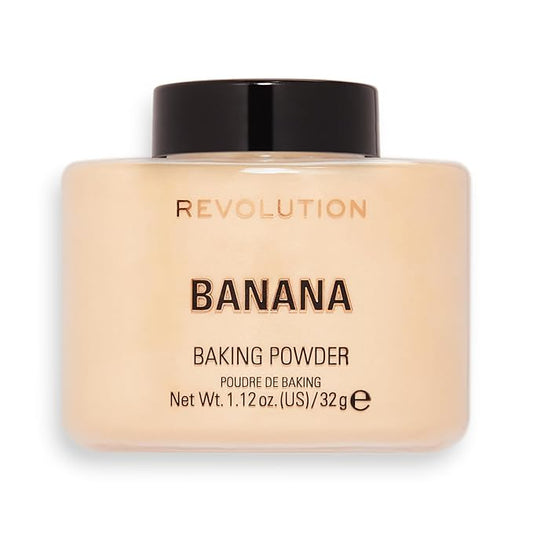Revolution Beauty, Loose Baking Powder, Makeup Setting Powder, Long Lasting Coverage, Mattifies & Reduces Shine, Banana, 1.13 Oz-VivaGrace Women