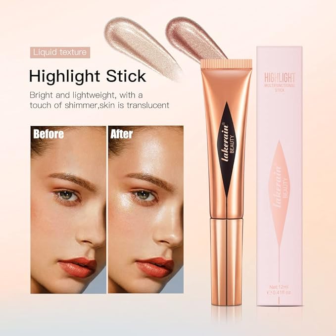 Liquid Contour Beauty Wand, Highlighter and Bronzer Stick with Cushion Applicator Attached Easy to Blend, Long Lasting & Smooth Natural Matte Finish-VivaGrace Women