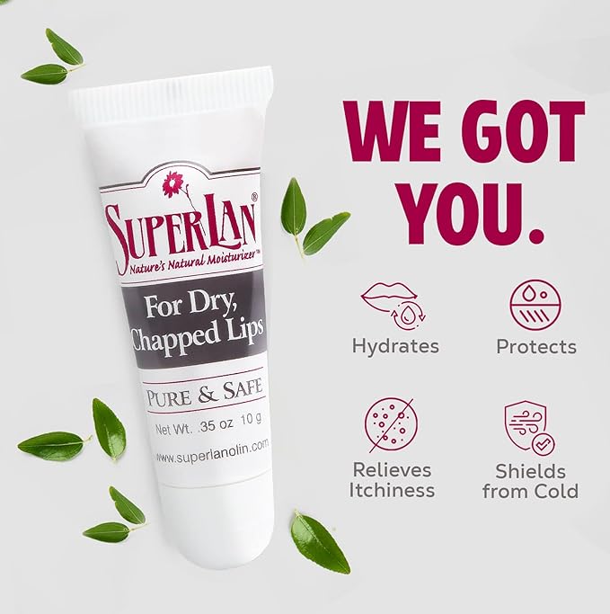 Lanolin Lip Balm 2 pack - Organic Lip Repair for Hot/Dry Weather - Natural nipple cream - Moisturizer for cracked lips - Hydrating lip care - Ultra pure jojoba oil - Chapstick For Men & Women 0.70 Oz-VivaGrace Women