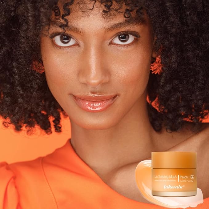 Lip Sleeping Mask,lip Mask With Vitamin C, Antioxidants,lip Mask Overnight,Improves Dryness,Nourishes And Hydrates,Brighten Lip Colour,Reduce Lip Lines 0.7 Fl Oz (01#peach)-VivaGrace Women