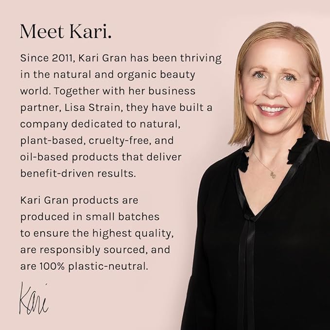 Kari Gran Lip Whip | Moisturizing Lip Balm with Organic Oils | Clear Glossy Sheen + Peppermint | Rich Buttery Texture, Hydrates & Protects | Non-GMO, Organic Ingredients, Made in USA (Rosie Gold)-VivaGrace Women