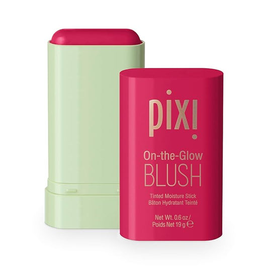 Pixi On-the-Glow Blush - Ruby, Hydrating Tinted Moisture Blush Stick with Ginseng, Aloe Vera & Fruit Extracts, For Cheeks & Lips, 19g / 0.6oz, Paraben-Free-VivaGrace Women