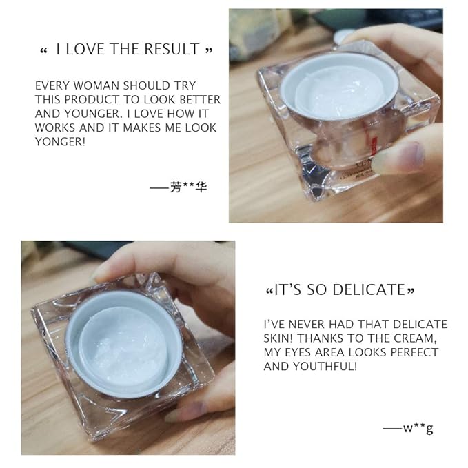 VENZEN Gold Moisturizing Eye Cream Anti Aging Anti Wrinkle Shade Dark Circles Shine Serum Glycerin Delicate Hyaluronic Acid 15g-VivaGrace Women
