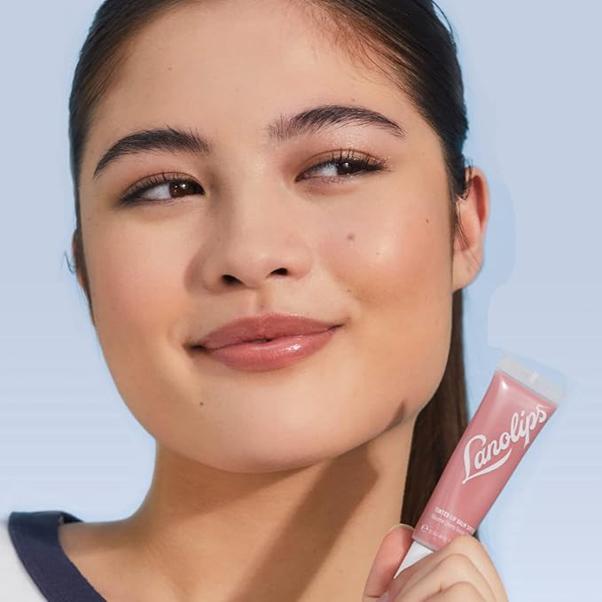 Lanolips Tinted Balm, Perfect Nude - Moisturizing Lip Tint with Lanolin and Gloss for Shiny, Hydrated Lips - Hydrating Lip Balm for Dry Lips (12.5g / 0.44oz)-VivaGrace Women