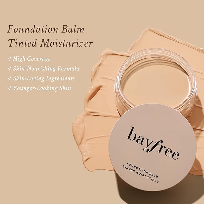 Foundation Balm, Matte Full Coverage Cream Foundation, Mature Skin Foundation, Creamy, Waterproof, Lightweight Face Makeup, 0.99 oz (CREAMY NATURAL)-VivaGrace Women