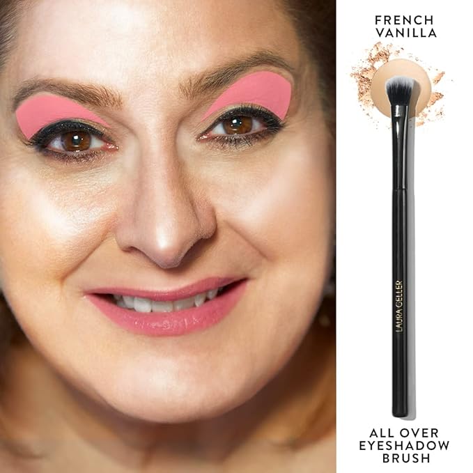 LAURA GELLER NEW YORK All-Over Eye Shadow Brush, Black Wooden Handle-VivaGrace Women