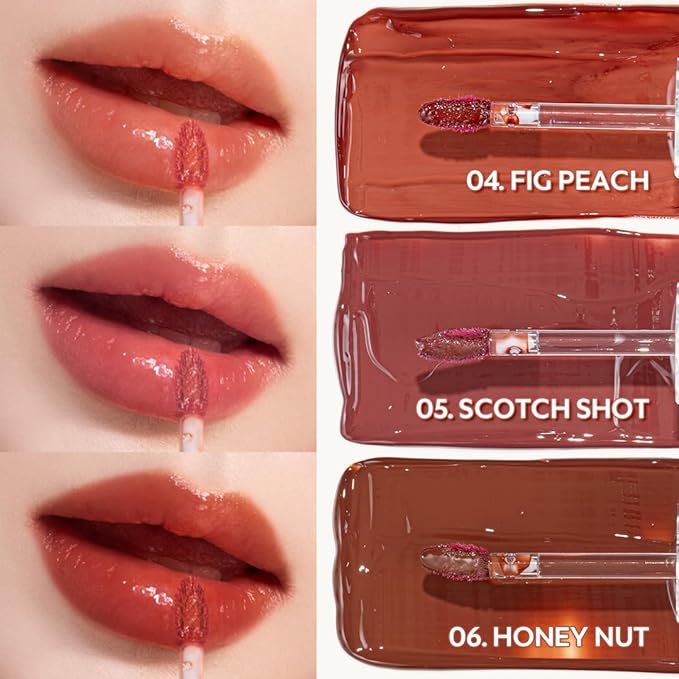 TIRTIR Waterism Tinted Lip Gloss #04 Fig Peach, 0.14 Fl Oz – Kiss Ready Lipgloss, 12H Long Lasting Non Sticky Natural Tinted Glow Korean Multiuse Cheek and Lip Tint for Women gift-VivaGrace Women