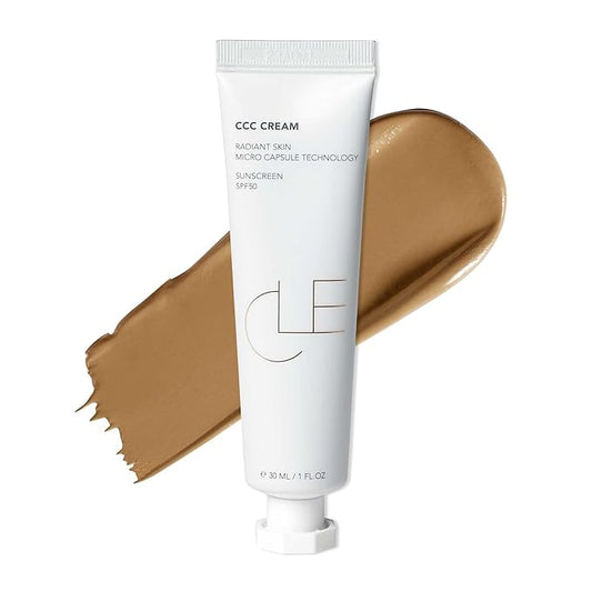 CLE Cosmetics CCC Cream (Warm Medium 303 / SPF 50) - Color Correcting Hybrid CC Cream with Sunscreen - Lightweight, Hydrating, Light to Medium Coverage Foundation - 1 fl oz-VivaGrace Women