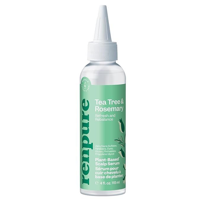 Renpure Tea Tree & Rosemary Scalp Serum, Plant-Based - Refreshing & Rebalancing - For Moisturized, Soft Hair - For Oily/Normal Hair- Tea Tree Leaf Oil, Rosemary Leaf Extract - 4 Fl Oz-VivaGrace Women